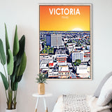 Victoria TX Art, Large Canvas, Framed Canvas Print Wall Art Home Decor, Floating Frame