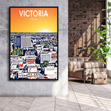 Victoria TX Art, Large Canvas, Framed Canvas Print Wall Art Home Decor, Floating Frame