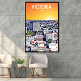 Victoria TX Art, Large Canvas, Framed Canvas Print Wall Art Home Decor, Floating Frame