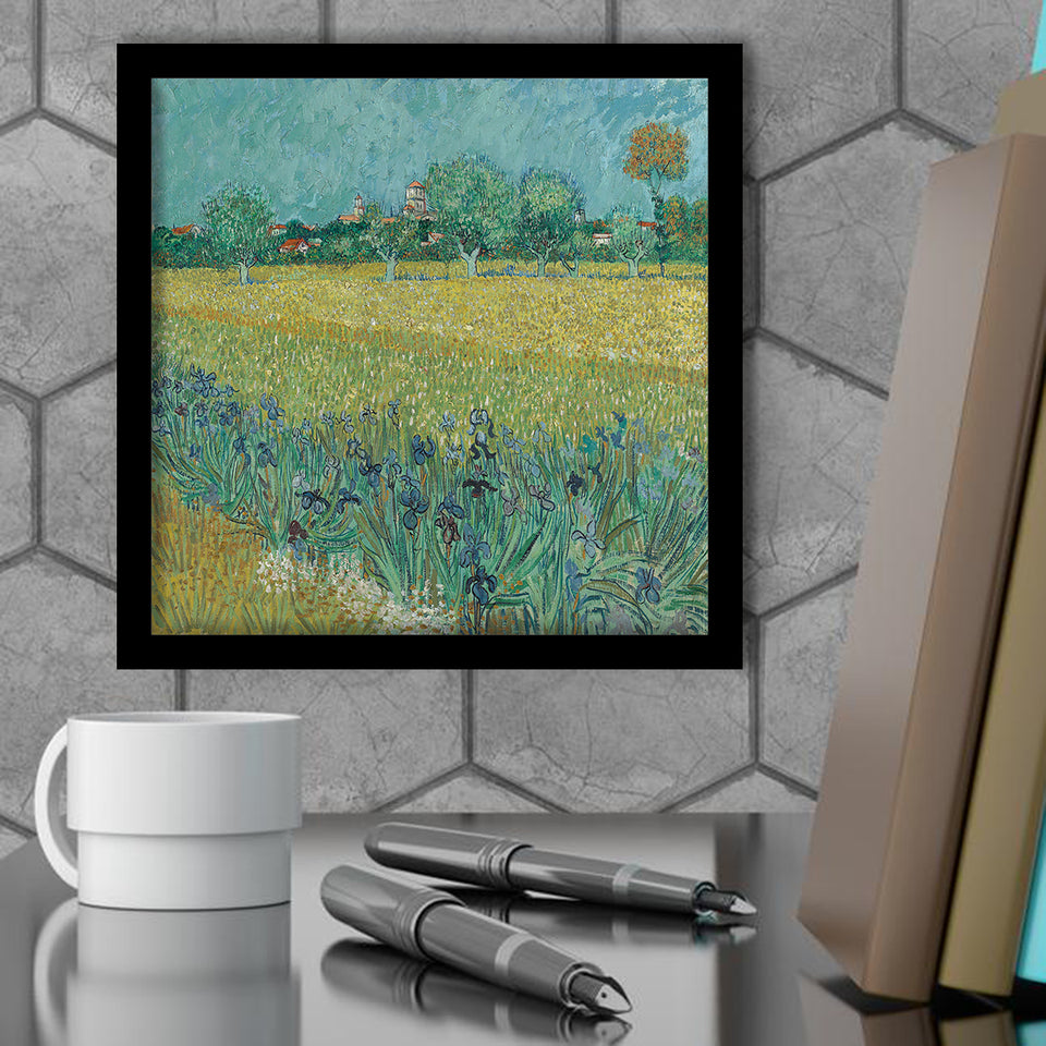 View Of Arles With Irises By Vincent Van GoghArt Print,Canvas Art,Frame Art,Plexiglass Cover