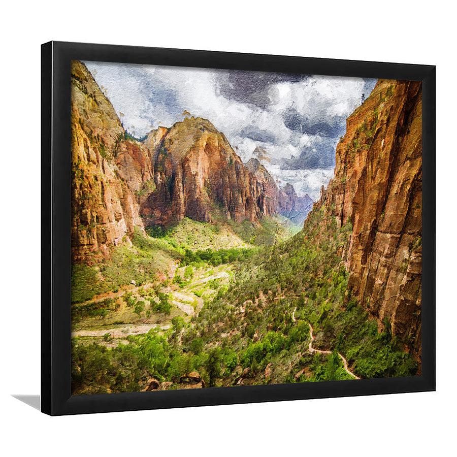 View on Zion National Park Framed Art Prints Wall Decor - Painting Prints, Framed Picture, Home Decor