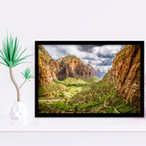 View on Zion National Park Framed Art Prints Wall Decor - Painting Prints, Framed Picture, Home Decor