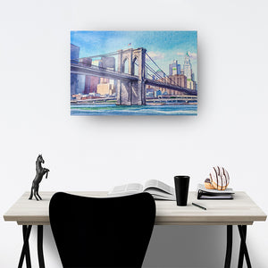 Views On Brooklyn Bridge Acrylic Print - Art Prints, Acrylic Wall Art, Wall Decor, Home Decor