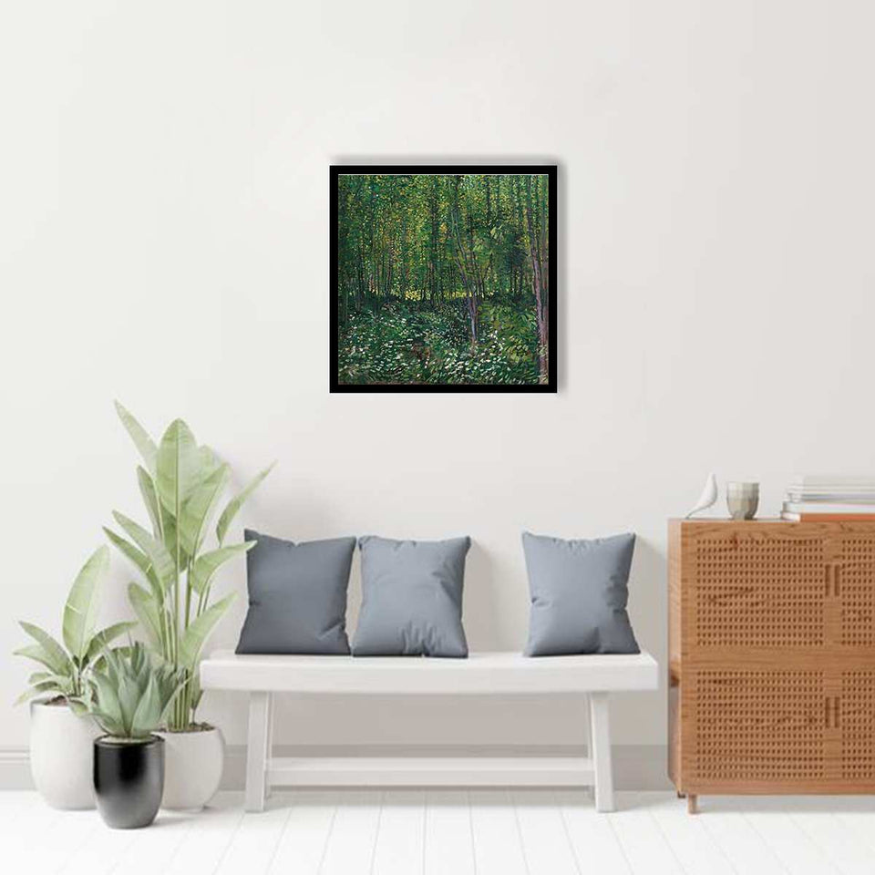 Vincent Van Gogh - Trees and Undergrowth-Forest art, Art print, Plexiglass Cover