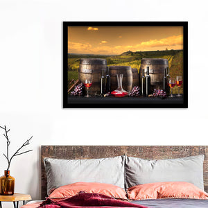 Vineyard Red Wine Framed Art Prints - Framed Prints, Prints For Sale, Painting Prints,Wall Art Decor