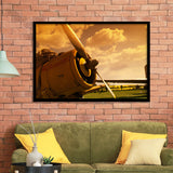 Vintage Aircraft Plane Propeller Framed Art Prints Wall Decor - Painting Art, Framed Picture, Ready to Hang