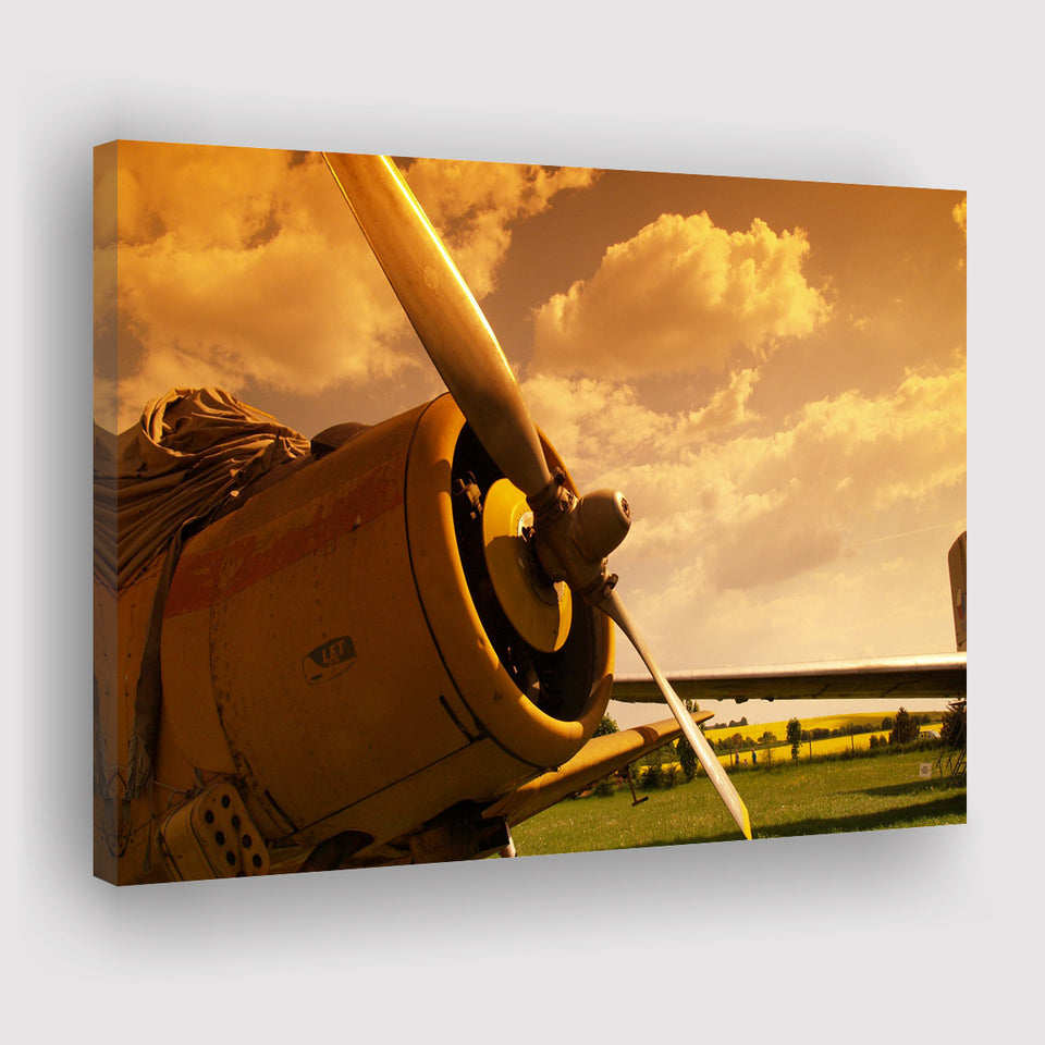 Vintage Aircraft Plane Propeller Canvas Prints Wall Art Decor - Painting Canvas, Art Prints, Ready to Hang