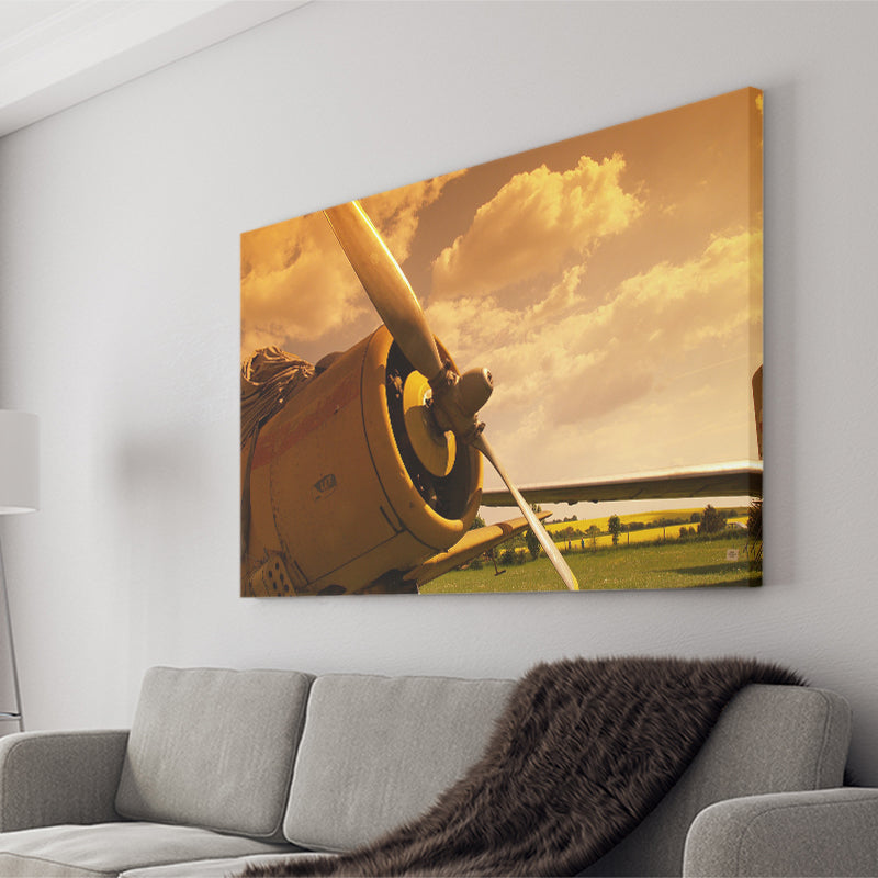 Vintage Aircraft Plane Propeller Canvas Prints Wall Art Decor - Painting Canvas, Art Prints, Ready to Hang