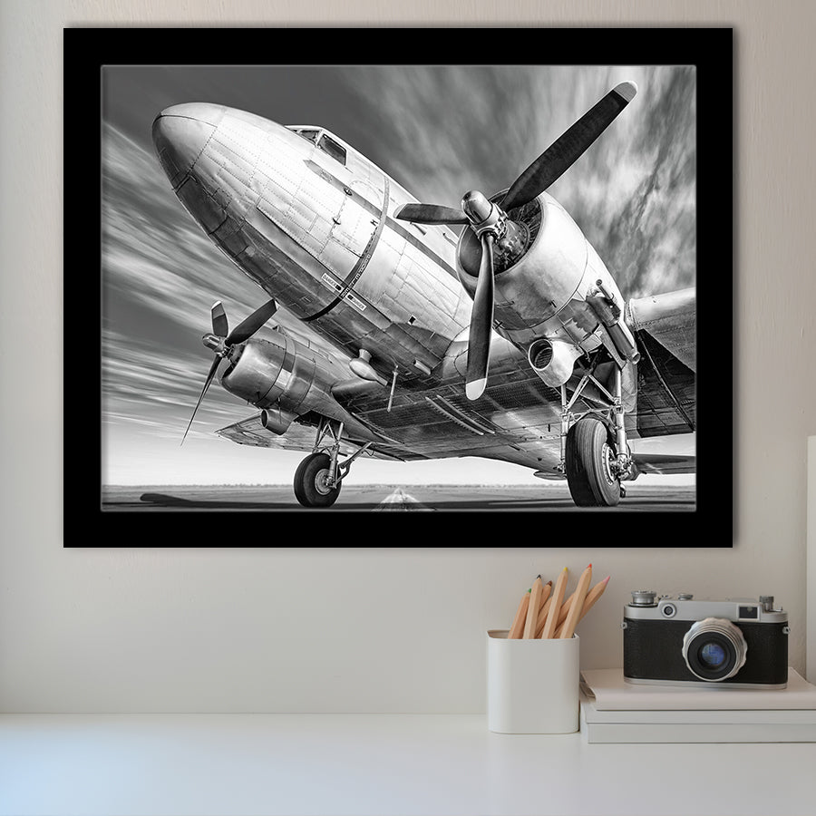 Vintage Aircraft Framed Art Prints Wall Decor - Painting Prints, Framed Picture, Home Decor
