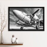 Vintage Aircraft Framed Canvas Prints Wall Art Decor - Paiting Canvas, Art Prints, Floating Frame