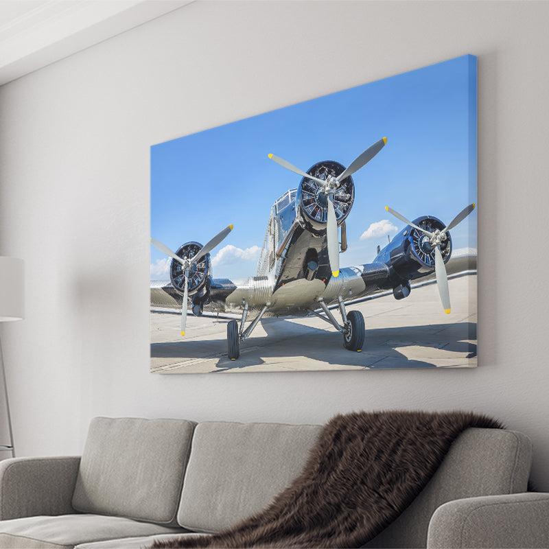 Vintage Airplane Wall Mural Aerobatic Canvas Prints Wall Art Decor - Painting Canvas, Art Prints, Ready to Hang