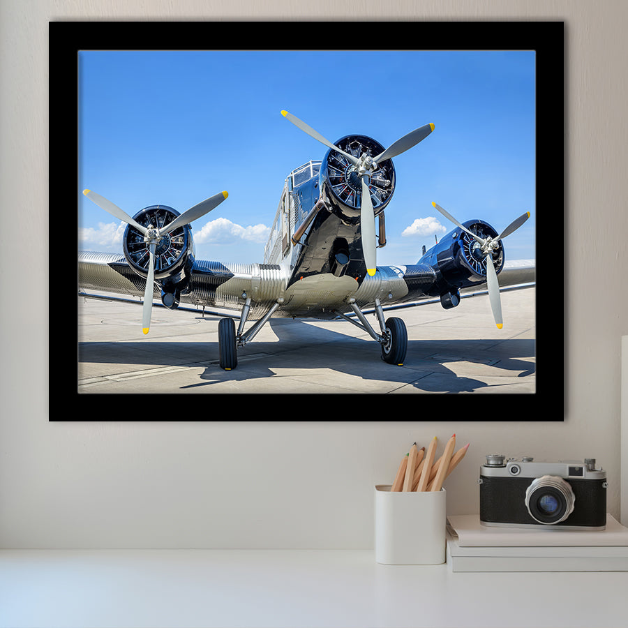 Vintage Airplane Wall Mural Aerobatic Framed Art Prints Wall Decor - Painting Art, Framed Picture, Ready to Hang