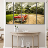 Vintage American Car in Cuba, Cuba 5 Panels B,Large Canvas,Canvas Prints Wall Art Home Decor