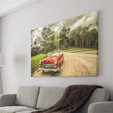 Vintage American Car in Cuba, Cuba Canvas Prints Wall Art Home Decor - Painting Canvas, Ready to hang