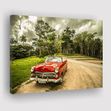 Vintage American Car in Cuba, Cuba Canvas Prints Wall Art Home Decor - Painting Canvas, Ready to hang