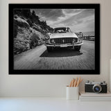 Vintage Car Wall Art In Black And White Framed Art Print Wall Decor - Painting Art, Framed Picture, Home Decor