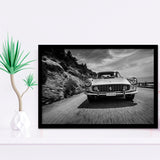 Vintage Car Wall Art In Black And White Framed Art Print Wall Decor - Painting Art, Framed Picture, Home Decor
