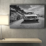 Vintage Car Wall Art In Black And White Canvas Prints Wall Art - Painting Canvas,Wall Decor,Art Print,Home Decor