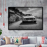 Vintage Car Wall Art In Black And White Framed Art Print Wall Decor - Painting Art, Framed Picture, Home Decor