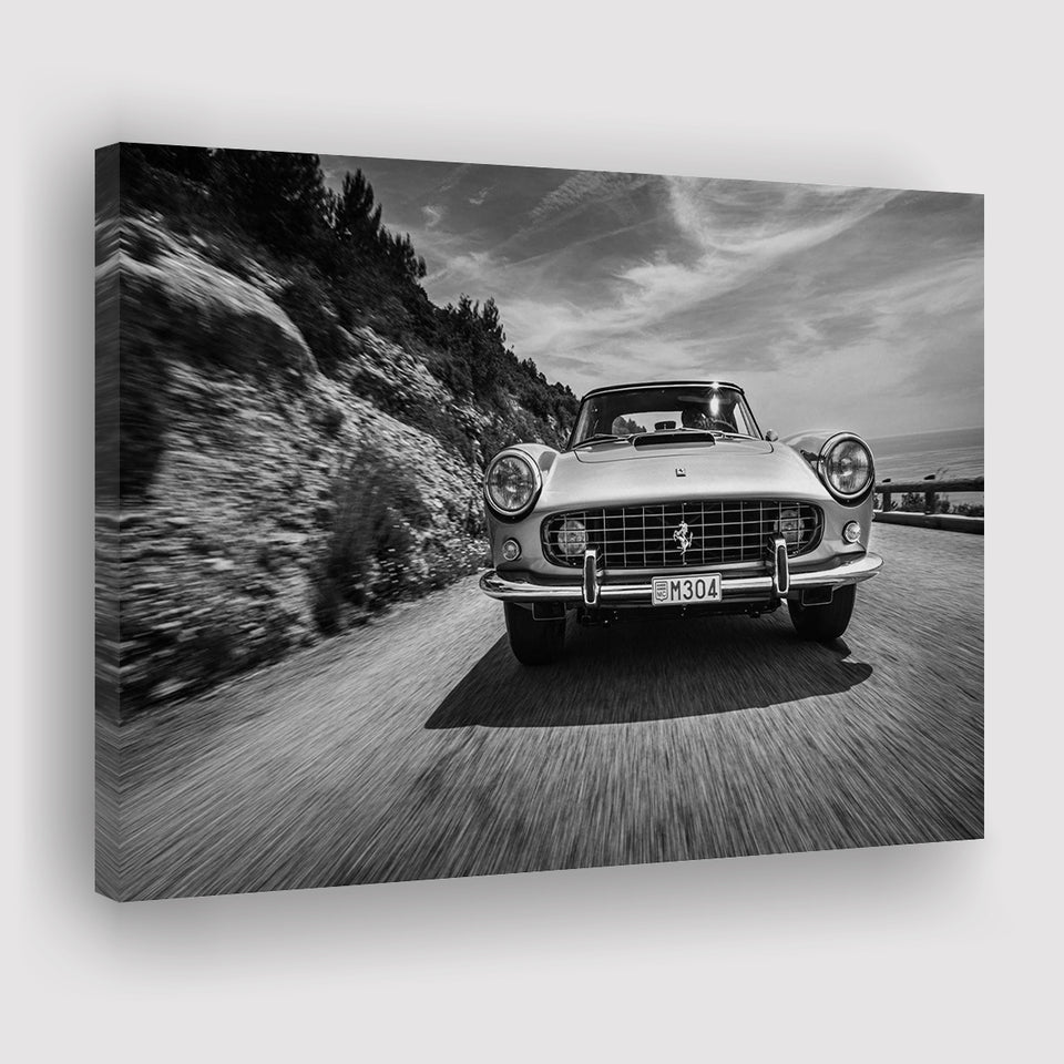 Vintage Car Wall Art In Black And White Canvas Prints Wall Art - Painting Canvas,Wall Decor,Art Print,Home Decor