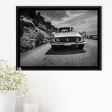 Vintage Car Wall Art In Black And White Framed Canvas Prints Wall Art - Painting Canvas,Framed Picture,Home Art Wall Decor