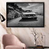Vintage Car Wall Art In Black And White Framed Canvas Prints Wall Art - Painting Canvas,Framed Picture,Home Art Wall Decor