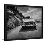 Vintage Car Wall Art In Black And White Framed Art Print Wall Decor - Painting Art, Framed Picture, Home Decor