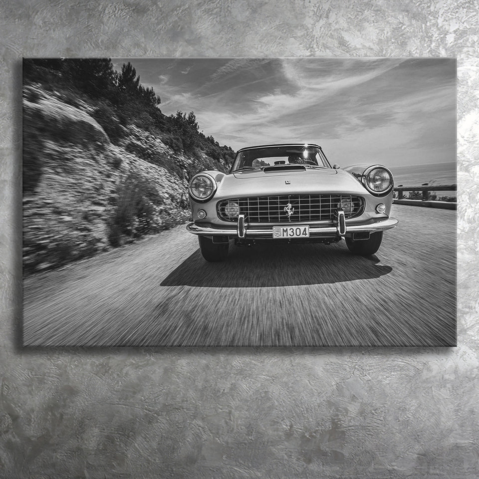 Vintage Car Wall Art In Black And White Canvas Prints Wall Art - Painting Canvas,Wall Decor,Art Print,Home Decor