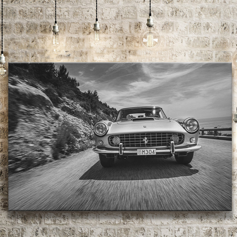 Vintage Car Wall Art In Black And White Canvas Prints Wall Art - Painting Canvas,Wall Decor,Art Print,Home Decor