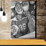 Vintage Football Black And White Print, Hbcu College Football Canvas Prints Wall Art Home Decor