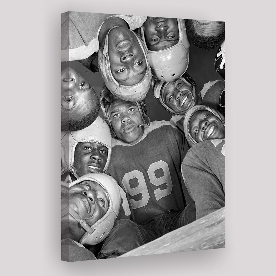 Vintage Football Black And White Print, Hbcu College Football Canvas Prints Wall Art Home Decor