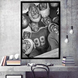 Vintage Football Black And White Print, Hbcu College Football Framed Art Print Wall Art Decor,Framed Picture