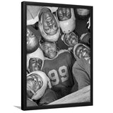 Vintage Football Black And White Print, Hbcu College Football Framed Art Print Wall Art Decor,Framed Picture