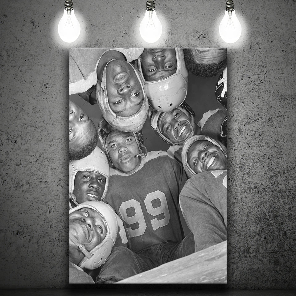 Vintage Football Black And White Print, Hbcu College Football Canvas Prints Wall Art Home Decor