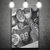 Vintage Football Black And White Print, Hbcu College Football Canvas Prints Wall Art Home Decor