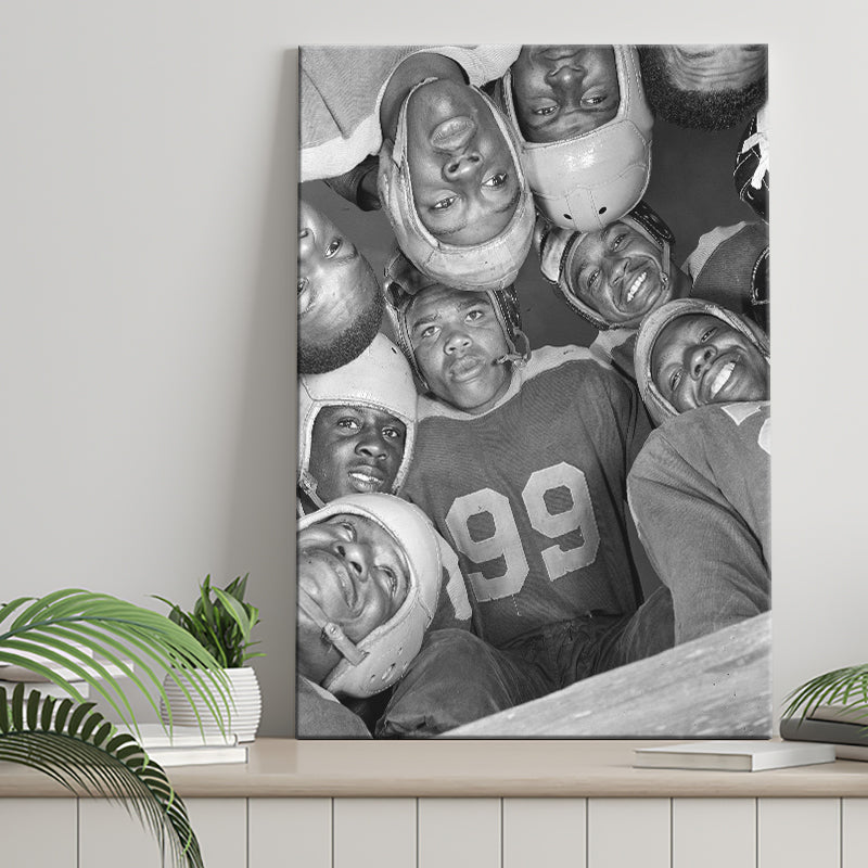 Vintage Football Black And White Print, Hbcu College Football Canvas Prints Wall Art Home Decor