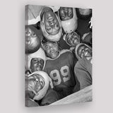 Vintage Football Black And White Print, Hbcu College Football Canvas Prints Wall Art Home Decor