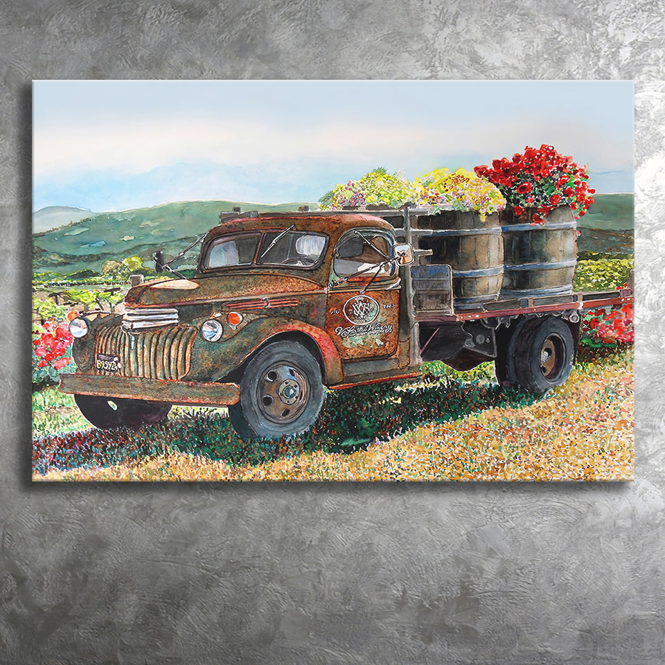 Vintage Harvest Canvas Print Classic Trucks Canvas Prints Wall Art - Painting Canvas, Wall Decor, Home Decor, Painting Prints, For Sale