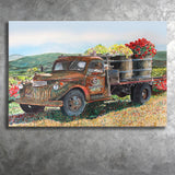 Vintage Harvest Canvas Print Classic Trucks Canvas Prints Wall Art - Painting Canvas, Wall Decor, Home Decor, Painting Prints, For Sale
