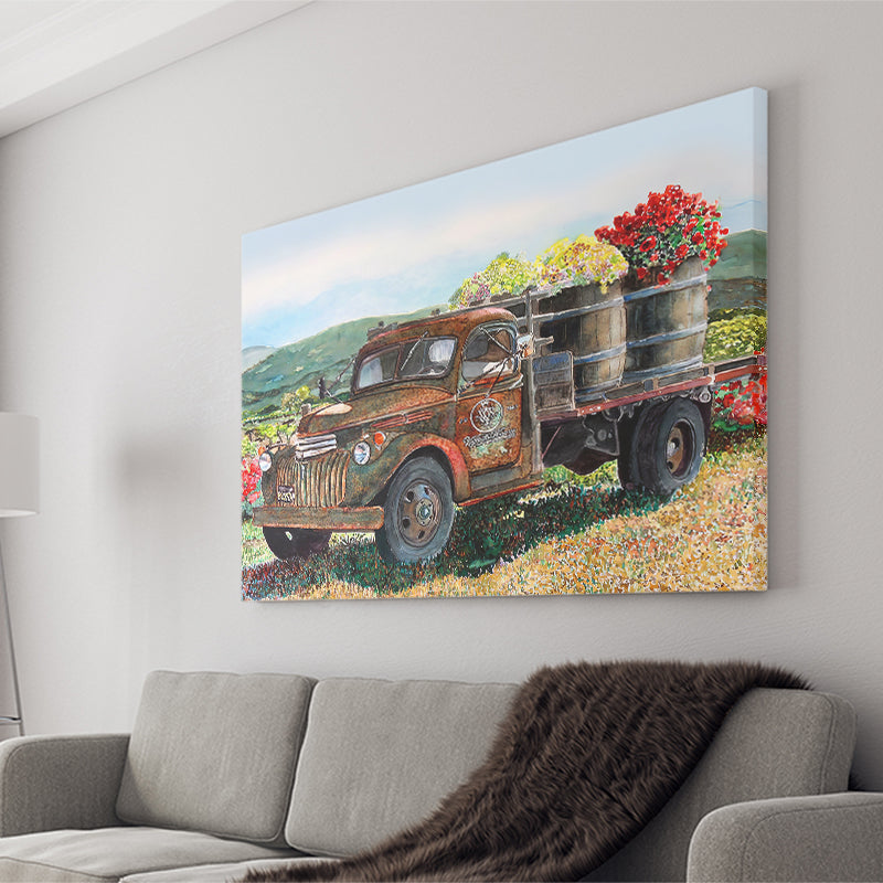 Vintage Harvest Canvas Print Classic Trucks Canvas Prints Wall Art - Painting Canvas, Wall Decor, Home Decor, Painting Prints, For Sale
