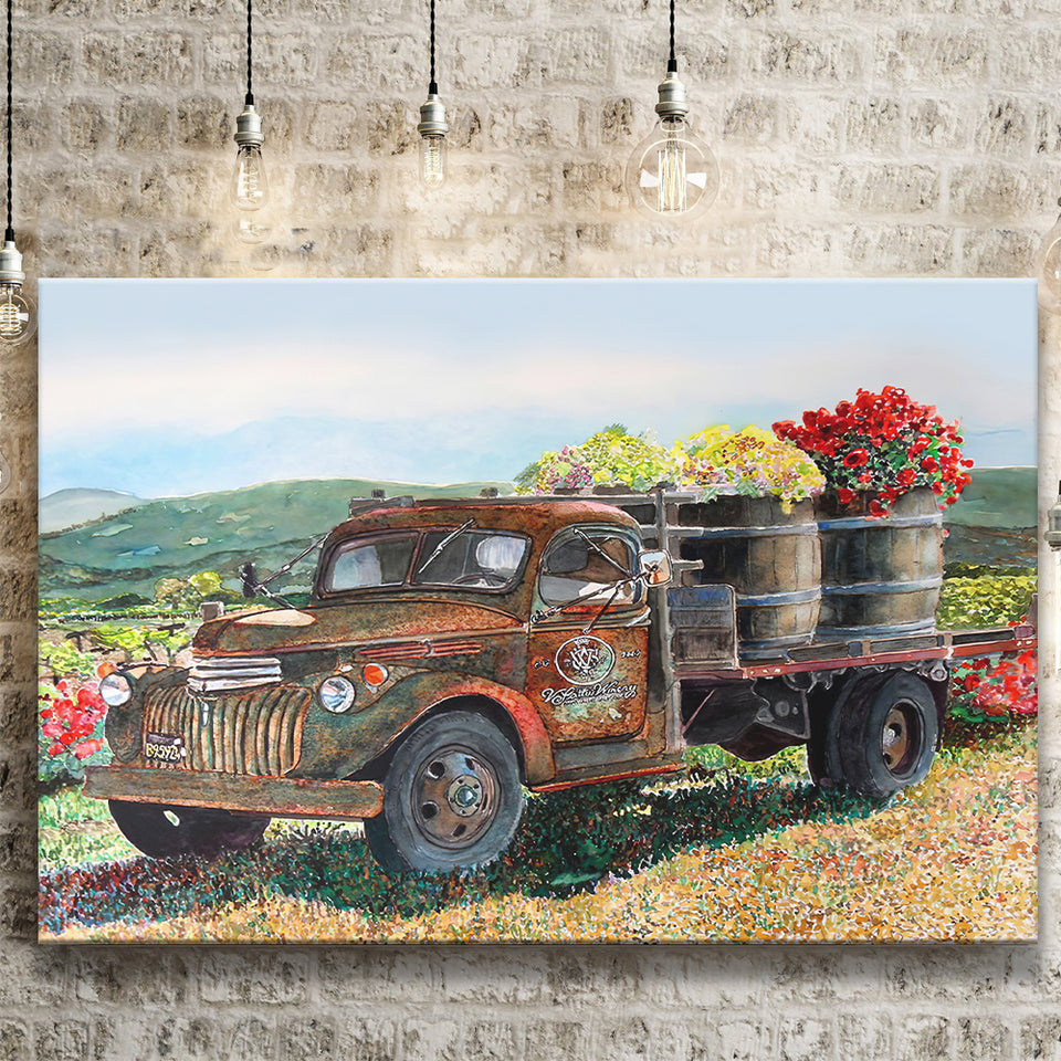 Vintage Harvest Canvas Print Classic Trucks Canvas Prints Wall Art - Painting Canvas, Wall Decor, Home Decor, Painting Prints, For Sale