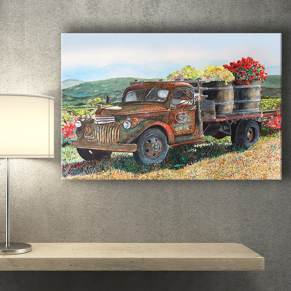 Vintage Harvest Canvas Print Classic Trucks Canvas Prints Wall Art - Painting Canvas, Wall Decor, Home Decor, Painting Prints, For Sale