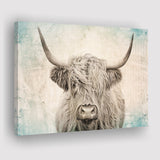 Vintage Highland Cow Canvas Prints Wall Art - Painting Canvas,Wall Decor,Art Print,Home Decor