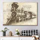 Vintage Old Trains Railway Canvas Prints Wall Art - Painting Canvas, Painting Prints, Wall Home Decor, Prints for Sale