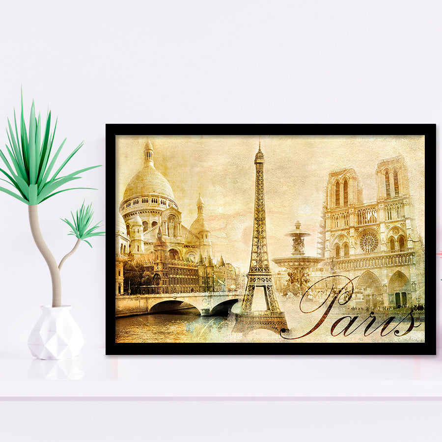 Vintage Paris Framed Art Prints Wall Art Decor, Framed Picture, Home Decor