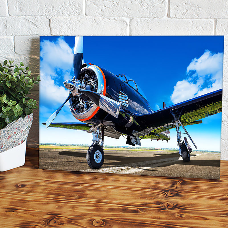 Vintage Sports Airplane Canvas Wall Art - Canvas Prints, Prints for Sale, Canvas Painting, Canvas On Sale