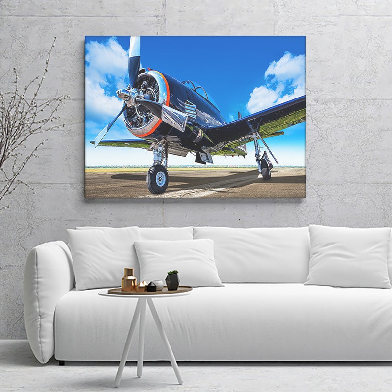 Vintage Sports Airplane Canvas Wall Art - Canvas Prints, Prints for Sale, Canvas Painting, Canvas On Sale