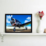 Vintage Sports Airplane Framed Canvas Wall Art - Framed Prints, Canvas Prints, Prints for Sale, Canvas Painting