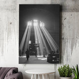 Vintage Train Station Black And White Print, Chicago Illinois Union Train Station Canvas Prints Wall Art Home Decor
