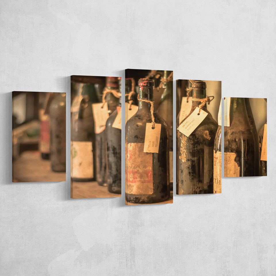 Vintage Wine, Wine Multi Panels,Canvas Prints Wall Art Home Decor